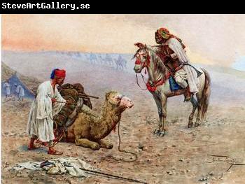 unknow artist Arab or Arabic people and life. Orientalism oil paintings  402